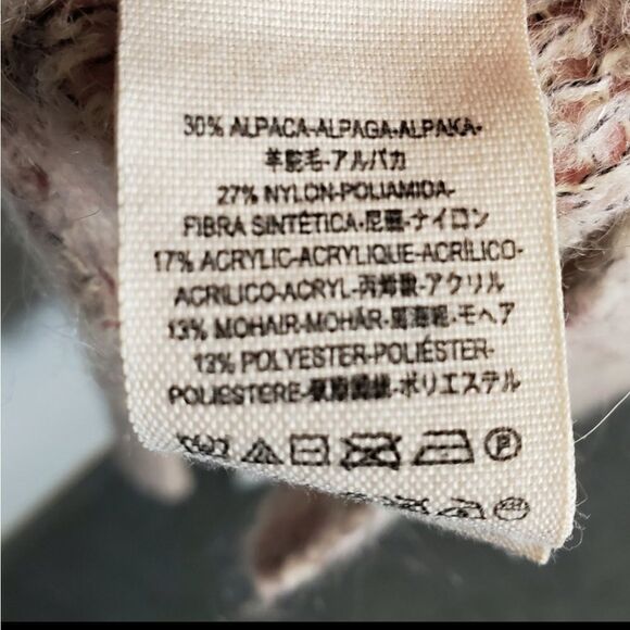 FREE PEOPLE sweater v-neck Stella softly oversized alpaca knit S - Picture 7 of 7